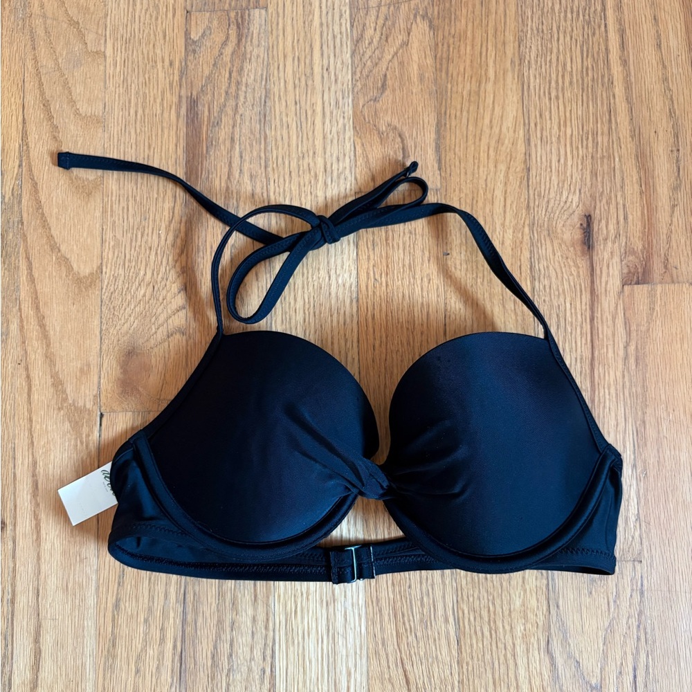 Aerie Black Halter Bikini Top